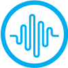 Stick figure of sound wave